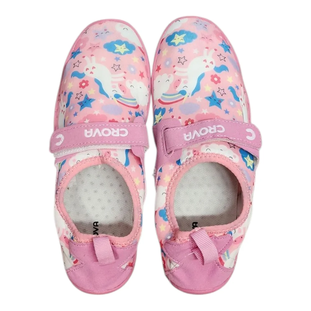 New Unicorns & Stars Pink Girls Water Shoes Size 5 NWT